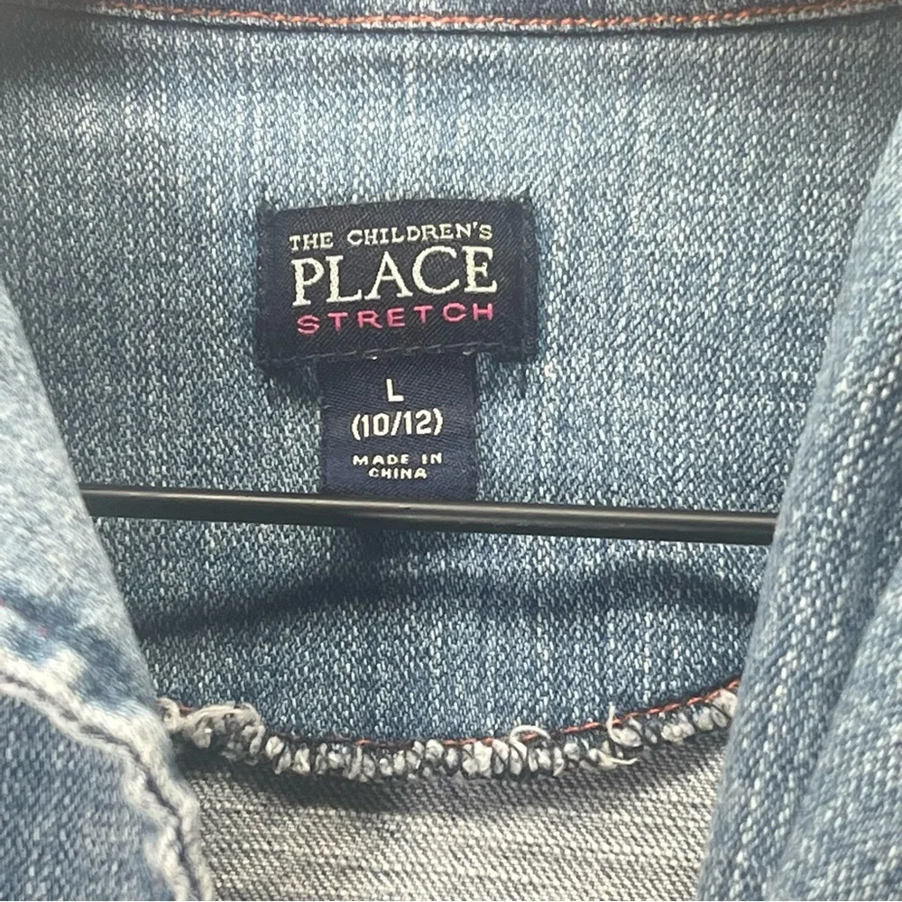 Children’s Place Stretch Pink Stitched Denim Jacket